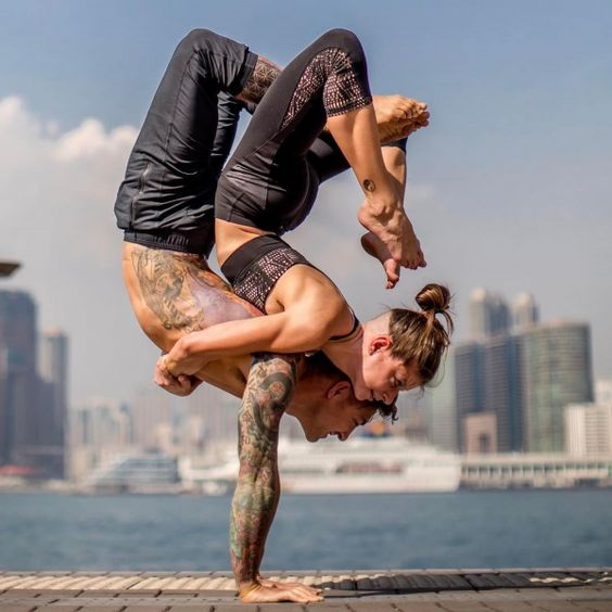 The upavista twist is one of the best couple yoga poses for couples who wish to enhance their relationship.