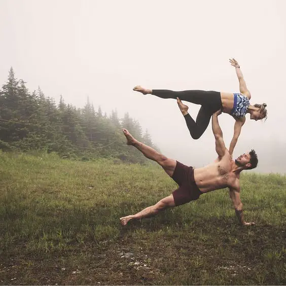 Who says that couple yoga poses have to be difficult